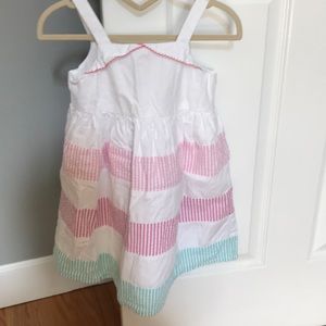 Seer sucker white Summer dress